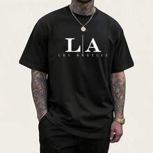 Men's Casual Short Sleeve T-Shirt - Hitam - View 1