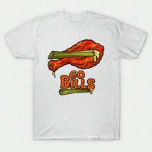 Camiseta Buffalo Bills Chicken Wings – Camiseta para Fanáticos del Fútbol Americano de los Bills Mafia - Negro - Ver 6