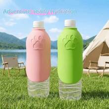 Bebedero portátil plegable para mascotas perros y gatos, con botella de agua intercambiable - Multicolor - Ver 8