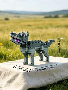 Forest Animal Series Fierce Beast Lion/Wolf/Tiger/Elephant/Wild Boar/Gorilla/Brown Bear Building Block Model DIY Handmade Fun Assembling Puzzle Educational Toy Creative Desktop Decor Birthday Gift Kids Toy Children's Day Gift - Multicolor - View 14