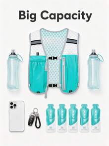 1pc Lightweight Running Vest Backpack , Unisex Sports, With Multi-Functional Storage Design, Suitable For Outdoor Hiking, Cycling, Running, Climbing And Other Sports Activities. Breathable And Water-Resistant,Back-To-School Essentials - Multicolor - View 5