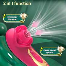 Rose Sex Toy Vibrator Adult Sex Toy, Clitoral G-Spot Vibrator, Nipple Clitoral Stimulation New Product, With 10 Types Of Licking And Vibra,Tion, Female Couple'S Sexual Pleasure Tool,Masturbator Surprise Gift - 玫瑰棒1 - 查看 4