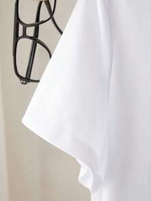 Short-Sleeved T-Shirt With Bow Print, Versatile For Everyday Use And Commuting, For Women, Summer. - White 4 - View 3