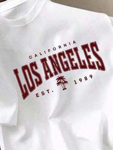 Men's T-Shirt With Letter Print, Suitable For Summer GPHY I8DA - White 1 - View 2