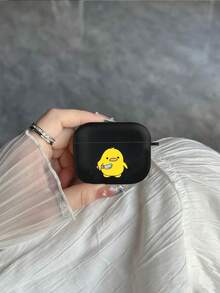 柔软可爱的黄色小鸭图案耳机保护套，磨砂材质，防刮防震，图案清晰不褪色，适用于 3/4/Pro/Pro2/Pro3全系列。送给男友/女友/朋友的绝佳生日礼物。上下盖可拆卸设计，开合顺畅，不影响充电。 - 黑色 - 查看 3