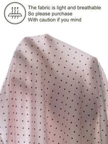Rikumo Maglietta da donna con maniche asimmetriche a pois in stile coreano Y2K, rosa, a spalle scoperte, aderente, adatta per strada, pendolarismo, appuntamenti casual - Rosa - Visualizzare 11