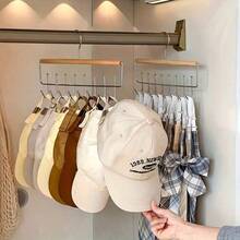 Rak Topi Multifungsi dengan 8 Kait, Cocok untuk Menyimpan Bra, Tank Top, dan Pakaian Lainnya di Lemari. Kait Logam yang Dapat Berputar, Hemat Ruang, Sempurna untuk Mengatur Lemari di Asrama atau Apartemen. - MultiWarna - View 8