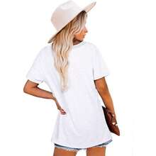 2026 nueva camiseta de cuello redondo para mujer, camiseta cómoda para maestras, regalo de agradecimiento, camisetas de regreso a clases, nueva camiseta para maestras, camiseta oversize para mujer, camisetas estampadas para mujer, camisetas cómodas 100% algodón, camiseta casual con estampado gráfico para mujer, camiseta de manga corta de algodón para mujer. - Blanco - Ver 2
