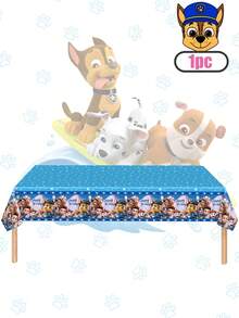 Khăn trải bàn dùng một lần chủ đề Paw Patrol, nền xanh dương với hình Chase và các đồng đội, chống thấm nước và chống rò rỉ, lý tưởng cho các bữa tiệc sinh nhật, sự kiện theo chủ đề và các buổi tụ họp. - Nhiều kiểu dáng - Xem 11