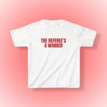 Camiseta de Corte Corto 'El Árbitro es un Idiota' para Mundial / Eurocopa, Estilo Y2K / 90s, 2000s, con Lema Icónico, Moda de los 00s, Regalos Divertidos - Negro - Ver 6