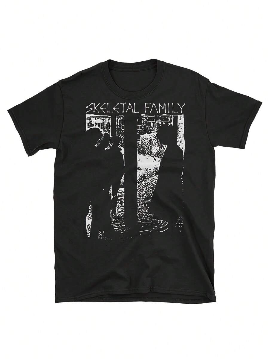 Camiseta Familiar Esquelética Siouxsie and the banshees Bauhaus Xmal Unisex tee unisex Ropa Casual Estilo Retro Camiseta Ajuste Cómodo Camiseta Tela Duradera Traje Diario Diseño Clásico Material Suave Camiseta Estampada Ropa para Adultos - Negro - Ver 1