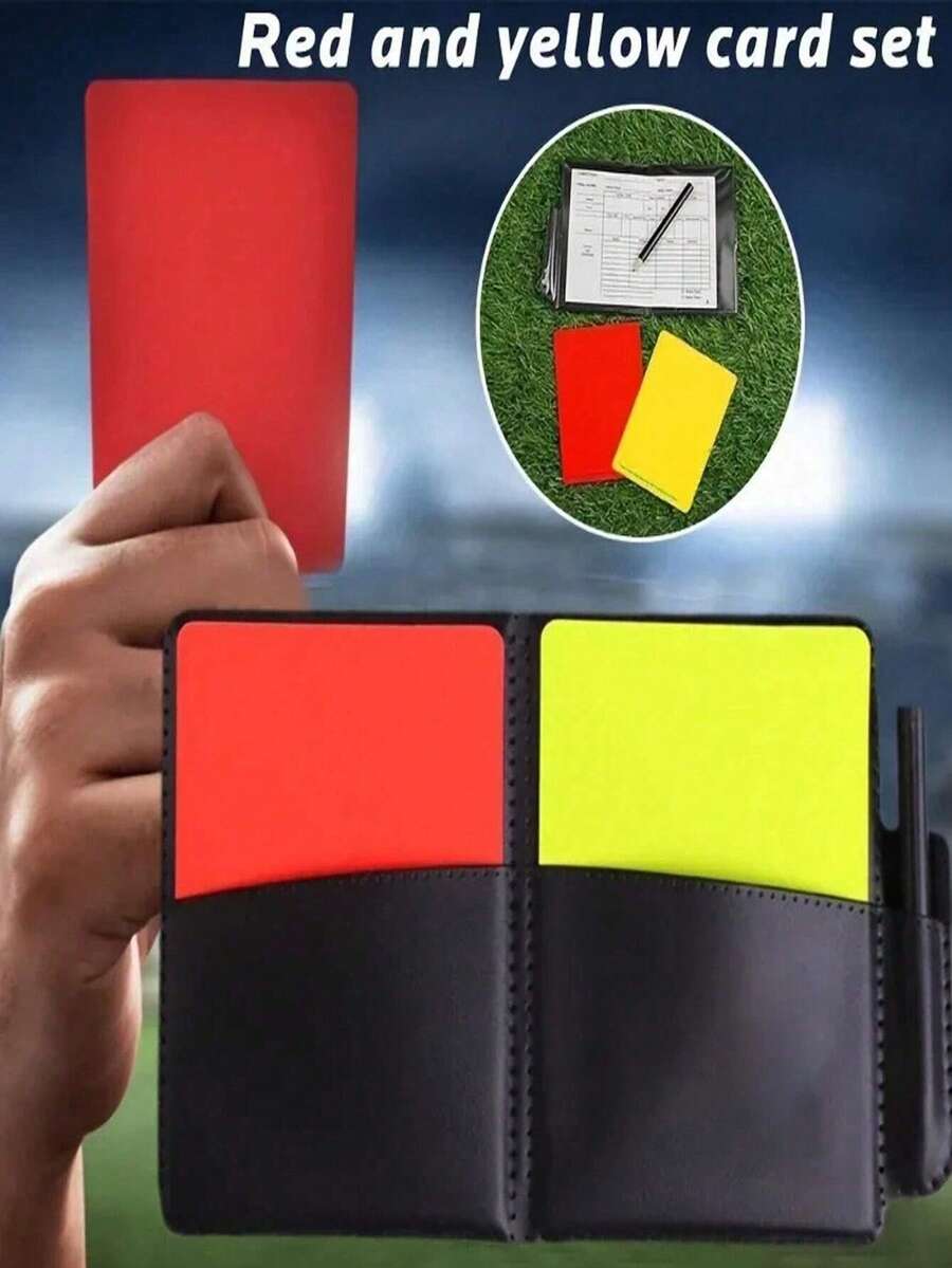 Kit de fútbol - Silbato de metal con juego de tarjetas de árbitro, tarjetas de árbitro para fútbol, kit de árbitro ideal para juegos deportivos - Multicolor - Ver 1