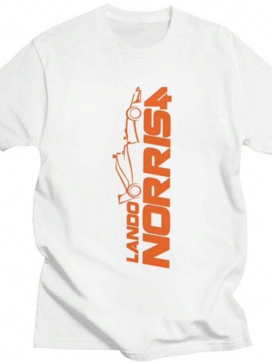 Women's Blouses Custom Fashion Motorcycle Racing L-Landos Norris T Shirt Men Women Short-Sleeve T-Shirts Casual Tee Tops Slim Fit Tshirts Merch - 白色 - 查看 1