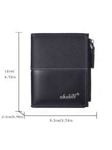 New Men's Short Zipper Wallet, Multi-Card Slots Large Capacity Card Holder Portable,Fathers Day Gifts - Multicolor - View 6