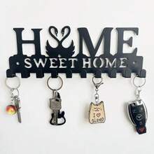 1pc Metal Key Hook, Wall-Mounted Storage Rack, Metal Art Decorative Hook, Suitable For Entryway Or Hallway, Bedroom, Living Room, Kitchen And Foyer, Creative Decor, Can Hang Clothes, Coats, Hats And Backpacks. - Multicolor - View 11