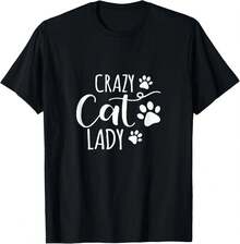 Camiseta Divertida de Mujer Amante de Gatos para Hombres y Mujeres, Camiseta Blanca y Negra, Talla: Extra Grande S-376XL - Negro - Ver 1