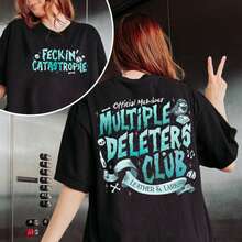 Camiseta del Club de losúltiples Deleters, Sudadera Feckin Catastrophe, Camiseta Leather and Lark Dark Romance, Brynne Inspire, Regalo para amantes de los libros - Negro - Ver 1