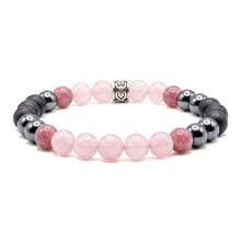 Rose Quartz Lepidolite Hematite Bracelet For Women – 6mm Natural Stone Stretch Bracelet, Love Calming Crystal Healing Jewelry, Birthday Gift For Mom Sister - A - Xem 3