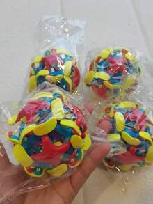 1pc Transforming Expandable Flower Ball, Colorful Toss Ball Toy, Outdoor Play - Multicolor - View 12