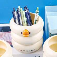 SpongeBob SquarePants 1pc Gary Snail Cartoon Pen Holder, Plastic Desktop Storage Rack, Pen Cup, Stationery Desktop Decor, Makeup Brush Holder, Office Desk Decoration, Beautify Workspace, Fun Room Decor, Holiday Gift - Multicolor - View 9