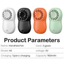 sweetfull Ventilador de escritorio personal portátil y silencioso recargable por USB, con 3 ajustes de velocidad, diseño deportivo, esencial para refrescarse en exteriores, campamentos, playa y verano - multicolor - Ver 11
