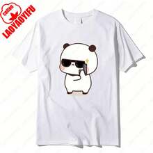 Camiseta de Pareja Kawaii Bubu Dudu, Osos Panda Are Spy Love Things, Camiseta de Pareja, Linda Camiseta de Algodón a Juego, Camisetas Casuales para Hombre y Mujer - Blanco - Ver 8