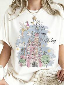 Disney Castle Tinker Bell It's My Birthday Custom T-Shirt, Disney Girl Trip Shirt, WDW Disneyland Princess Birthday Girl Shirt, Gift For Her--Disneys Disneyland Paris The Magic Kingdom Disneyesque The House Of Mouse Mickey Mouse Empire Modest Summer Outfits Take That T Shirt Summer Coord Tops For Women Summer Summer Clothes Women Summer Clothes Summer Tops Summer Tops Women Summer Co Ord Summer Top Summer Outfits White Top Black Top Holiday Outfits For Women  Tops For Women Summer Holiday Gifts Valentine's Day Gifts Earth Day Gifts Oktoberfest Gifts Summer Bank Holiday Gifts - 白色 - 查看 1