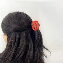 4件套万圣节派对发夹，可爱万圣节发夹，包含蝙蝠、南瓜、幽灵、女巫帽、黑猫、小恶魔图案，适合日常、节日、派对佩戴，万圣节舞会必备，节日派对礼物 - 多款 - 查看 11