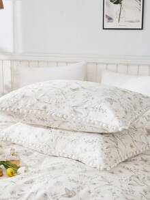 1 buah/2 buah Sarung Bantal Kasa Bergelombang Kerut Warna Putih Polos (Tanpa Isian), Nyaman dan Bernapas, Ideal untuk Penggunaan Musim Panas, Cocok untuk Penataan Kamar Tidur dan Dekorasi Rumah, Sarung Bantal Bertekstur, Tidur yang Bernapas, Perlengkapan Rumah Tangga - MultiWarna - View 2