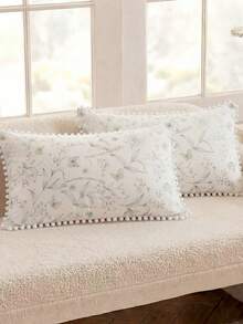 1 buah/2 buah Sarung Bantal Kasa Bergelombang Kerut Warna Putih Polos (Tanpa Isian), Nyaman dan Bernapas, Ideal untuk Penggunaan Musim Panas, Cocok untuk Penataan Kamar Tidur dan Dekorasi Rumah, Sarung Bantal Bertekstur, Tidur yang Bernapas, Perlengkapan Rumah Tangga - MultiWarna - View 8