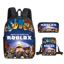 3PCS Gamer Style Backpack Set Pixel Art Travel Bag Combo With Lunch Bag Accessory Pouch - H Style - View 1