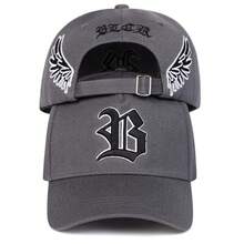 1pc Men's Gothic B Trucker Hat, Personalized Letter Wing Embroidery Baseball Cap, Street Fashion Five-Panel Hat, Outdoor Sun Protection Casual Cap For Spring Autumn Travel Beach Holiday - Multicolor - View 10