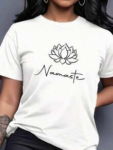 1 pieza de camiseta para mujer con estampado de rana verde turquesa - Camiseta casual de manga corta y cuello redondo con el eslogan "Soy una persona" en español y diseño de rana, ajuste medio elástico, 180g, 100% algodón. - Blanco 3 - Ver 1
