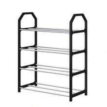 New Style Economical And Simple Four-Layer Shoe Rack, Simpl2pcse Shoe Cabinet, Multi-Layer Household Indoor Storage Rack, Dormitory Living Room Storage, Economical Shoe Rack. - Multicolor - View 5