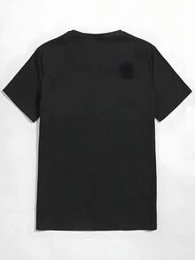 Camiseta de manga corta extra grande y grande para mujer con estampado gráfico de chica anime, cuello redondo, corte regular, camiseta casual, cómoda para usar en todas las estaciones,  promocional, camisa elegante y con estilo para mujer, 100% - Negro - Ver 2