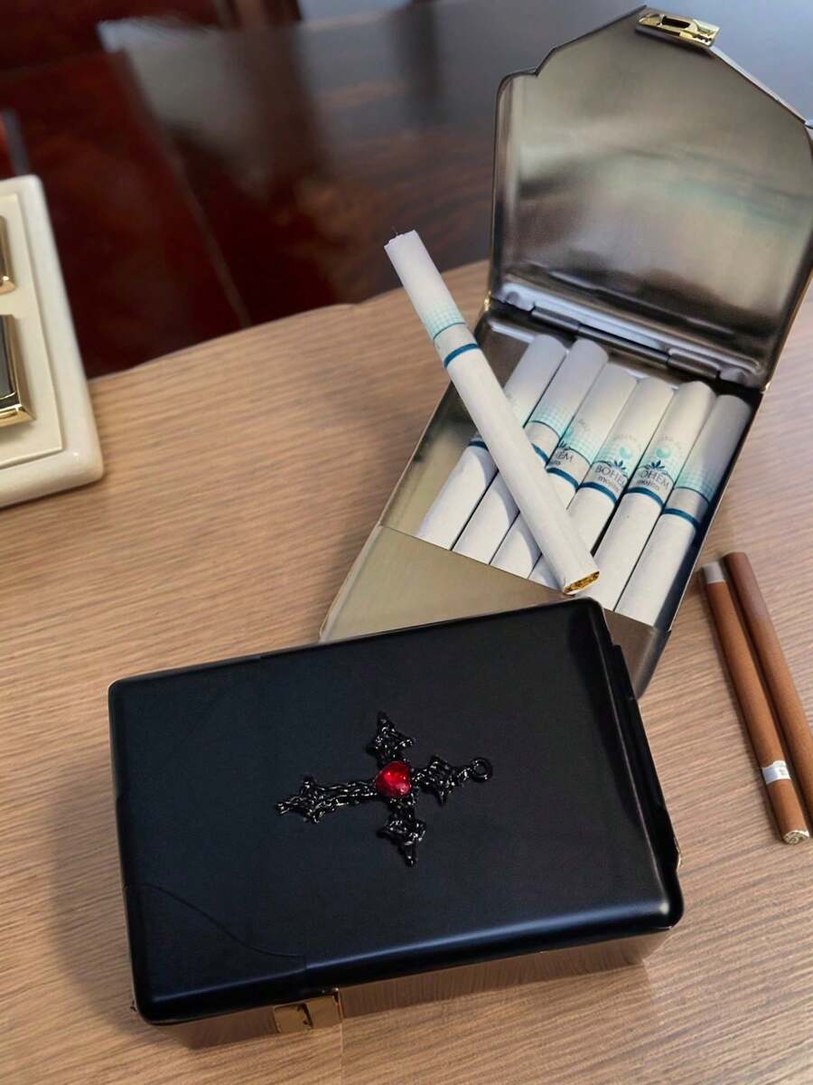 手工創意個性化超薄菸盒 多功能復古收納盒 父親節生日節日禮物 - 不銹鋼翻蓋 - 查看 1