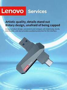 Lenovo E510 Type-C + USB 3.2 Dual Port OTG Flash Drive, 32GB 64GB High Speed USB Stick Compatible With Android Phones, Computers, Laptops, Mac, Car Audio - View 8