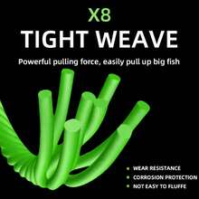 LineThink 8-Strand PE Braided Fishing Line, 300m Ultra-Strong Multi-Strand Fishing Line - Army Green - View 3