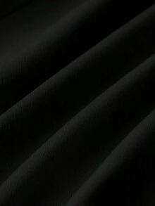 Conjunto de atuendo casual elegante para ir al trabajo, incluye chaqueta tipo blazer de manga corta amarilla y conjunto de pantalones cortos/pantalones de pierna ancha, para mujer en primavera/verano - Negro - Ver 3