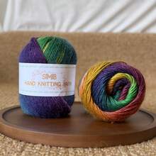 两捆100%纯羊毛纱线，分段染色，每捆约50克，共100克，适合编织帽子、围巾、围兜等产品。质地柔软，不粘手。羊毛材质不易起球，颜色鲜艳。每捆颜色各异，每捆彩色纱线长度约为180米±196码。 - 2團2730 - 查看 22