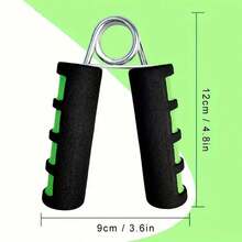 1pc Foam Grip Strengthener - Non-Slip Fingerprint Handle, Office & Gym Stress Relief Toy, Hand Exerciser, Muscle Strengthening, Grip Improvement, Anxiety Relief - Unisex Home Fitness Gift - Green - View 6