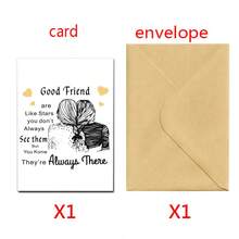 1pc Inspirational Greeting Card For Best Friend - Perfect For Birthday, Christmas, Thanksgiving | With Envelope, Multiple Card Designs - Single Piece - View 8
