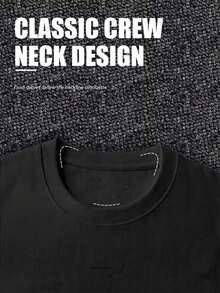 1 Piece Of Women's Short-Sleeved Crew Neck T-Shirt, Stylish, With A Brown Dog Stripe Print, Comfortable, Soft, Breathable, New Style, Fashionable, Simple, Retro, Cool, Versatile, Casual, Suitable For Spring, Summer, Autumn And Winter, Sporty Style. 180g 100% Cotton - 黑色 - 查看 5