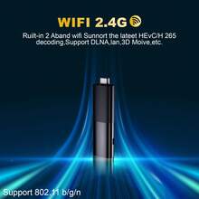 I96 D9 電視棒，超高清 4K UHD ATV，配備 [2GB RAM+16GB ROM]，雙頻 WiFi 語音遙控器，內建 Android ATV 智慧電視系統，適用於 Android 電視棒、4K HD 串流設備，適用於電視和投影機 - 黑色 - 查看 8