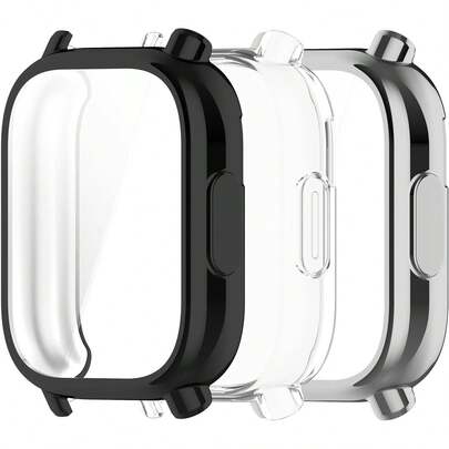 Ốp bảo vệ màn hình cho đồng hồ Redmi Watch 5 Lite bằng TPU mỏng [Khung mạ kim loại] [Bảo vệ toàn diện 3D] Vỏ bảo vệ cho đồng hồ thông minh Redmi Watch 5 Active (3 gói - 3 cái)