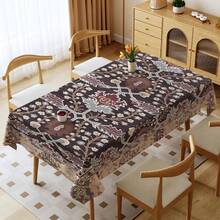 1pc, Home Decor, Bohemian Pattern Printed Tablecloth, Rectangular, Machine Woven, Suitable For Home Kitchen Dining Room, Party Dinner, Picnic Camping, Date, Wedding, Theme Party Decoration, Indoor And Outdoor Use - Multicolor - View 10