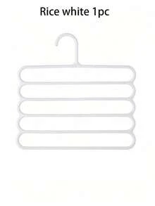 5pcs High Quality 5-Tier Plastic Clothes Hanger, Garment Organizer Rack, Drying Rack, Clothing Storage Accessory, Suitable For Organizing Pants, Scarves, Ties And Other Long Garments, Essential For Home And Travel - Multicolor - View 9