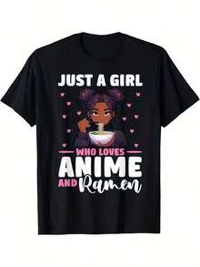 Camiseta única para amantes del anime y el ramen diseño divertido y moderno con estilo y2k ideal para expresar tu pasión por la cultura pop y la comida japonesa siente la comodidad y el estilo en cada momento disponible en varias tallas perfecta para cualquier ocasión - Negro - Ver 8