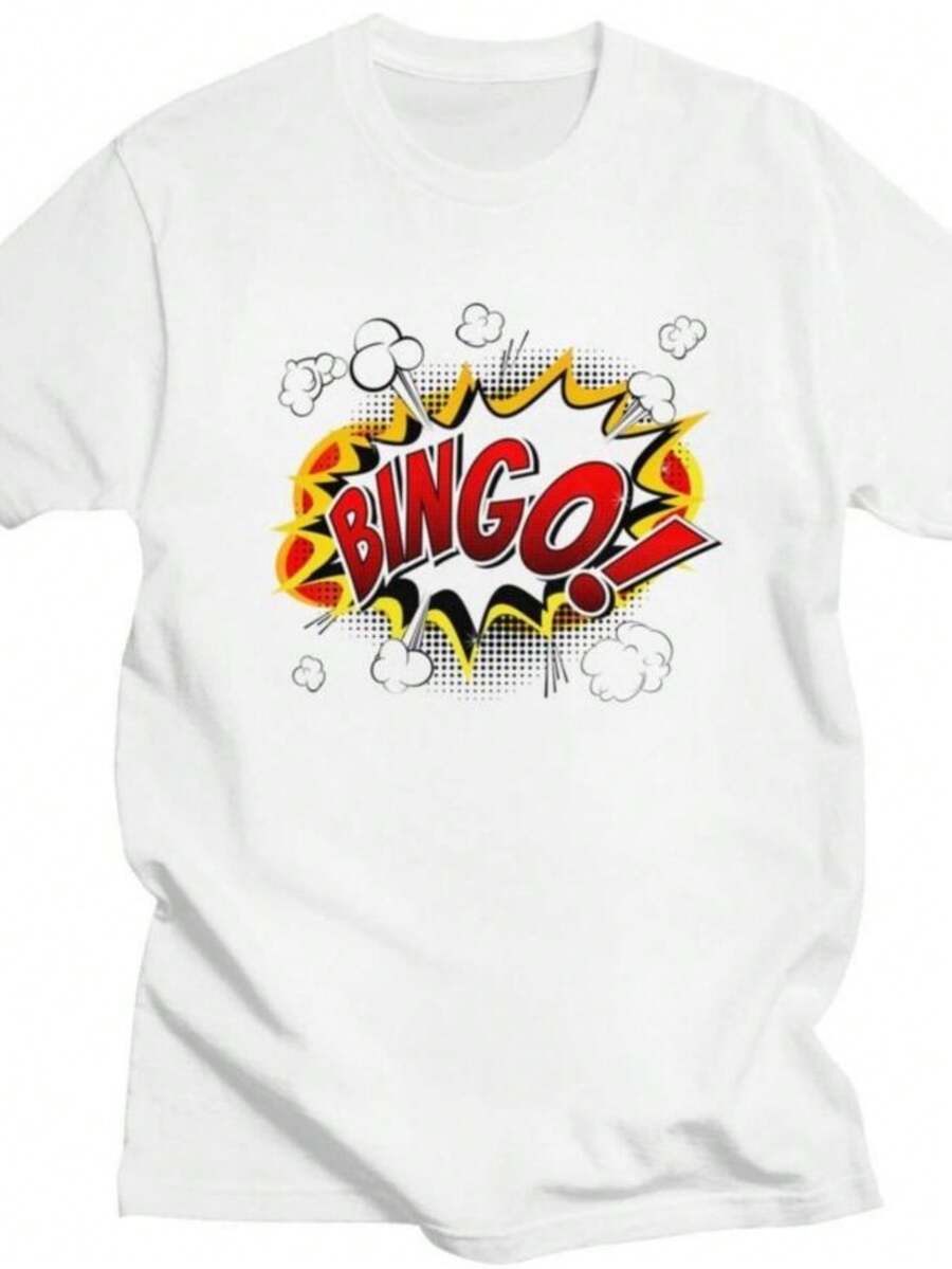 blusas para mujer Custom Hot Game Bingo T Shirt for Men Women Pure Cotton Tshirt Fashion Tees Short Sleeves T-shirt Clothing - Blanco - Ver 1