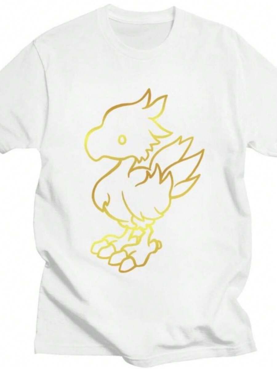 Women's Blouses Custom Mens Final Fantasys Chocobo Women T Shirt Short Sleeve Cotton Tshirt Classic T-Shirt Casual Tee Clothes - 白色 - 查看 1